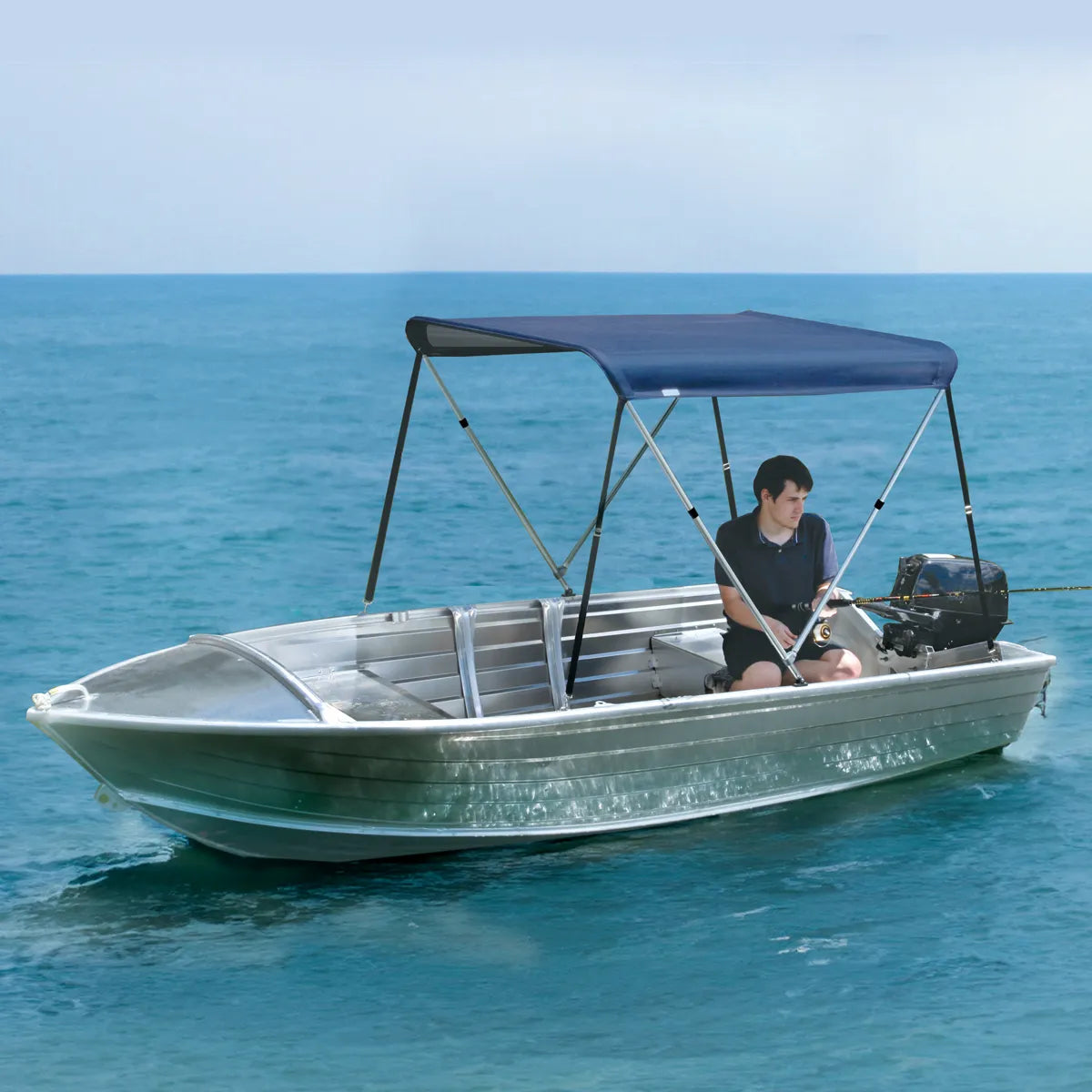 2 Bow Classic Bimini Top - Aluminium
