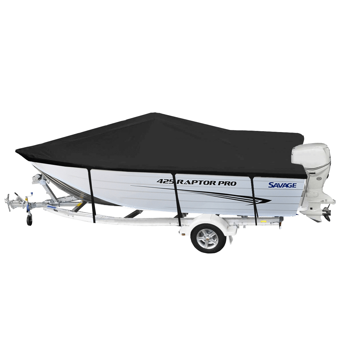 Custom Boat Covers for Savage 425 RAPTOR PRO SIDE CONSOLE BOAT