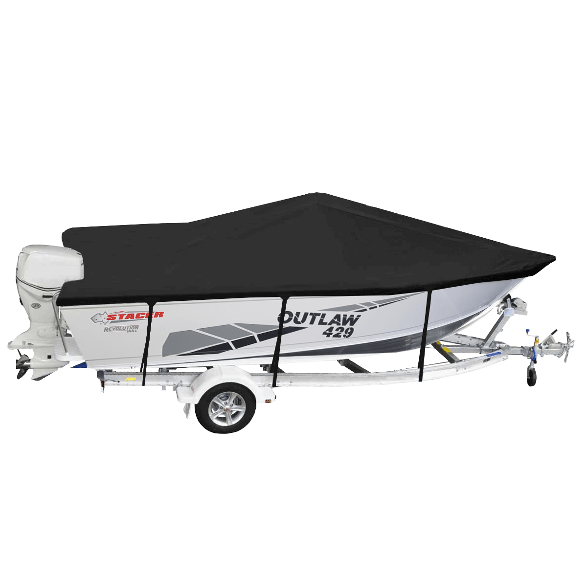 Custom Boat Covers for Stacer 429 OUTLAW SIDE CONSOLE SIDE CONSOLE BOAT