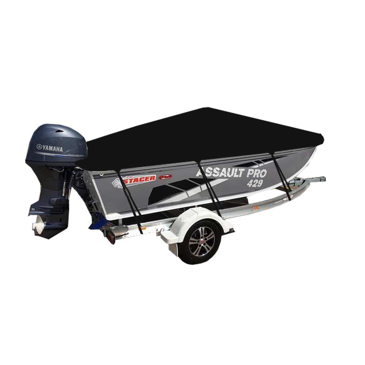 Custom Boat Covers for Stacer 429 ASSAULT PRO SIDE CONSOLE BOAT