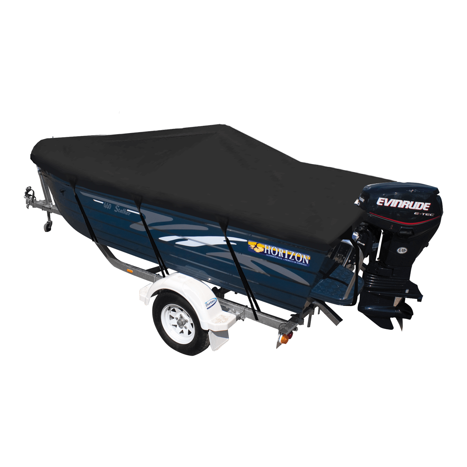 Custom Boat Covers for Horizon 440 STALKER SIDE CONSOLE BOAT