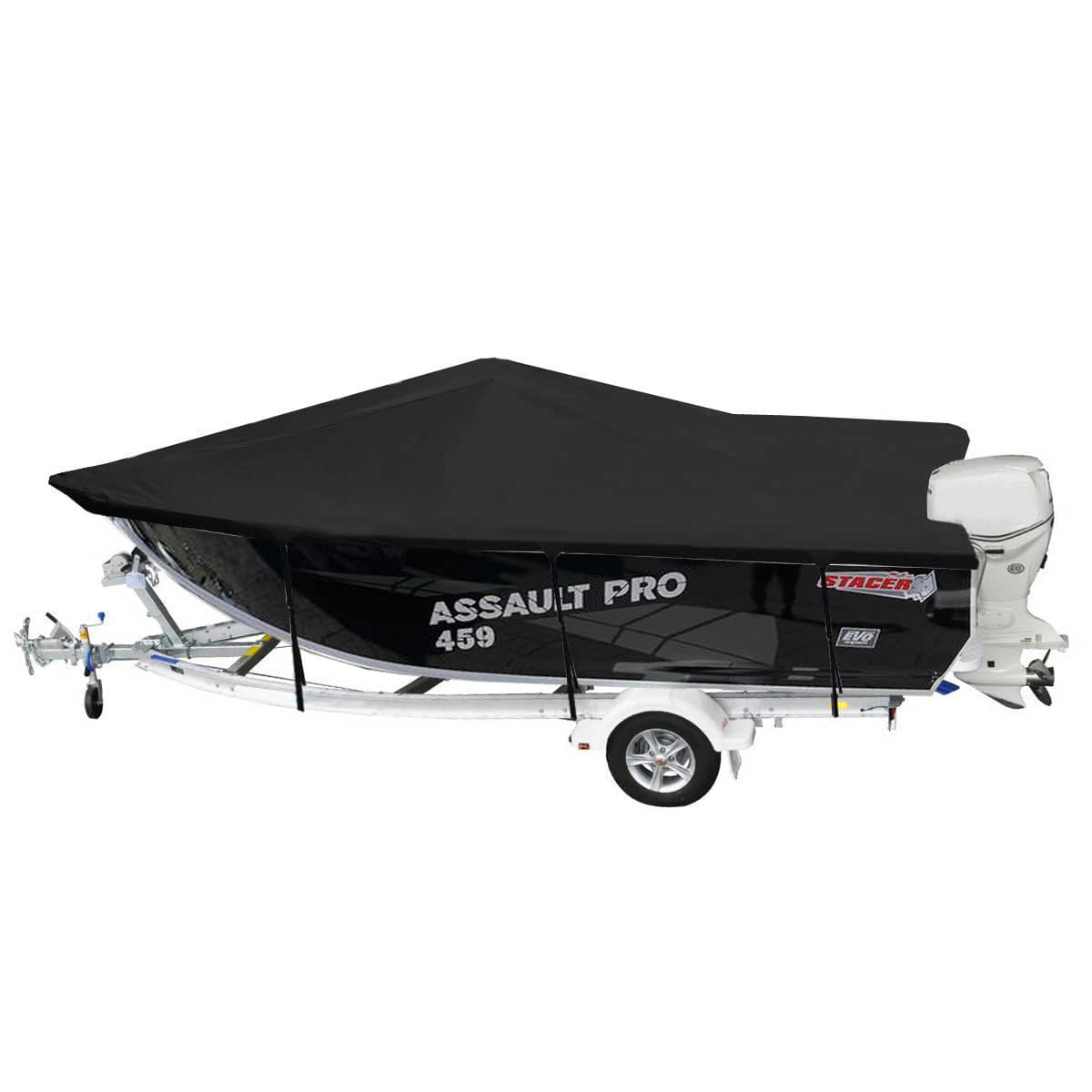 Custom Boat Covers for Stacer 459 ASSAULT PRO SIDE CONSOLE BOAT