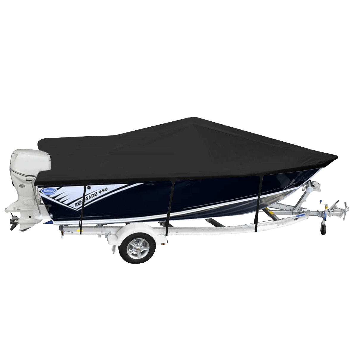 Custom Boat Covers for Stessco 440 RENEGADE SIDE CONSOLE BOAT