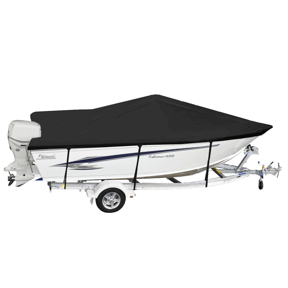 Custom Boat Covers for Stessco 459 FISHERMAN SIDE CONSOLE BOAT