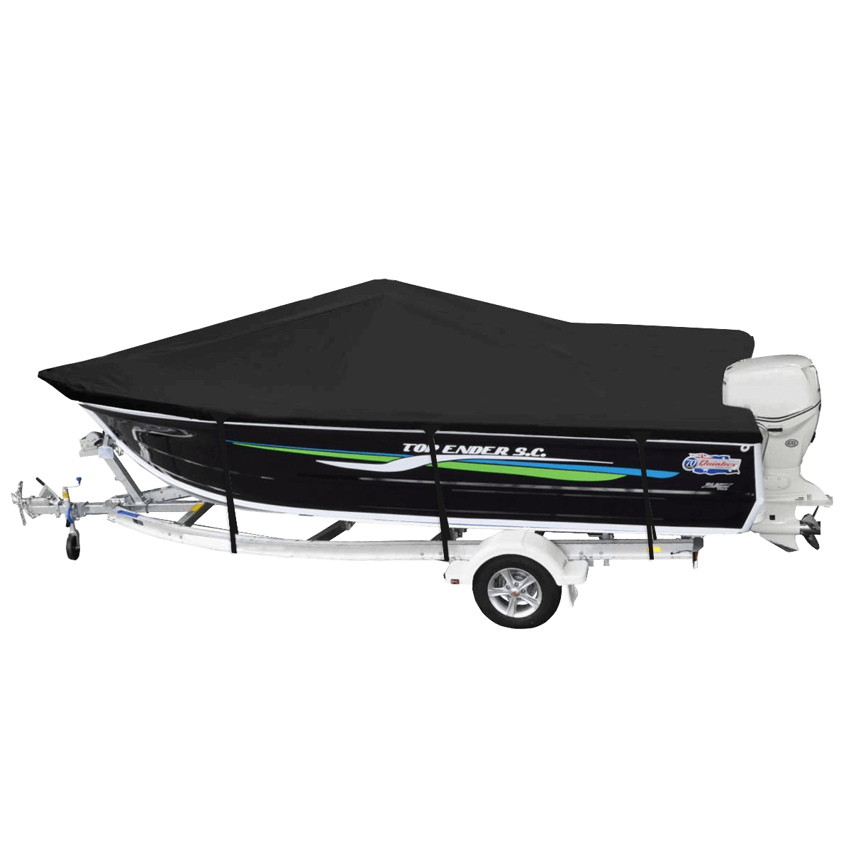 Custom Boat Covers for Quintrex 500 TOP ENDER SIDE CONSOLE BOAT