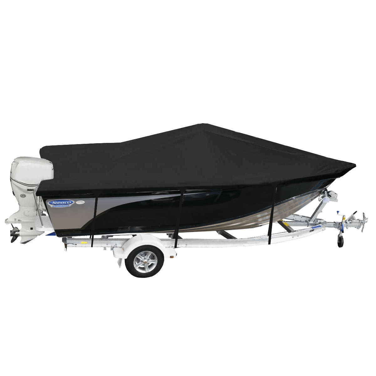 Custom Boat Covers for Stessco 470 BASS HUNTER SIDE CONSOLE BOAT