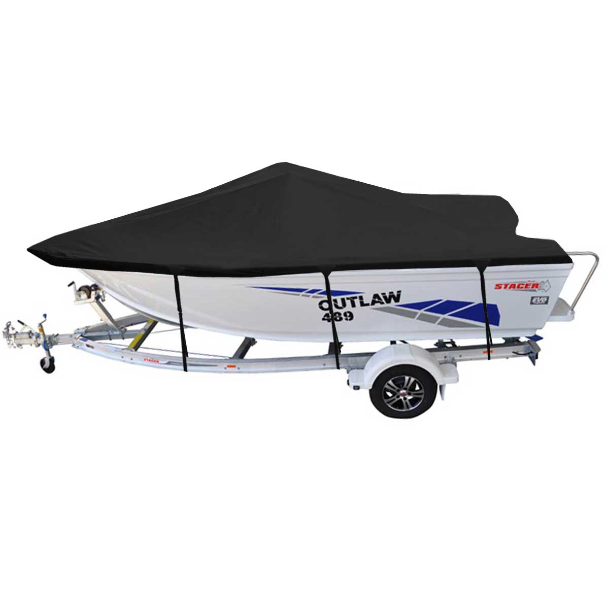 Custom Boat Covers for Stacer 489 OUTLAW SIDE CONSOLE BOAT