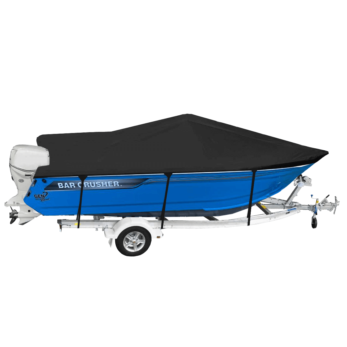 Custom Boat Covers for Bar Crusher 535 SIDE CONSOLE BOAT