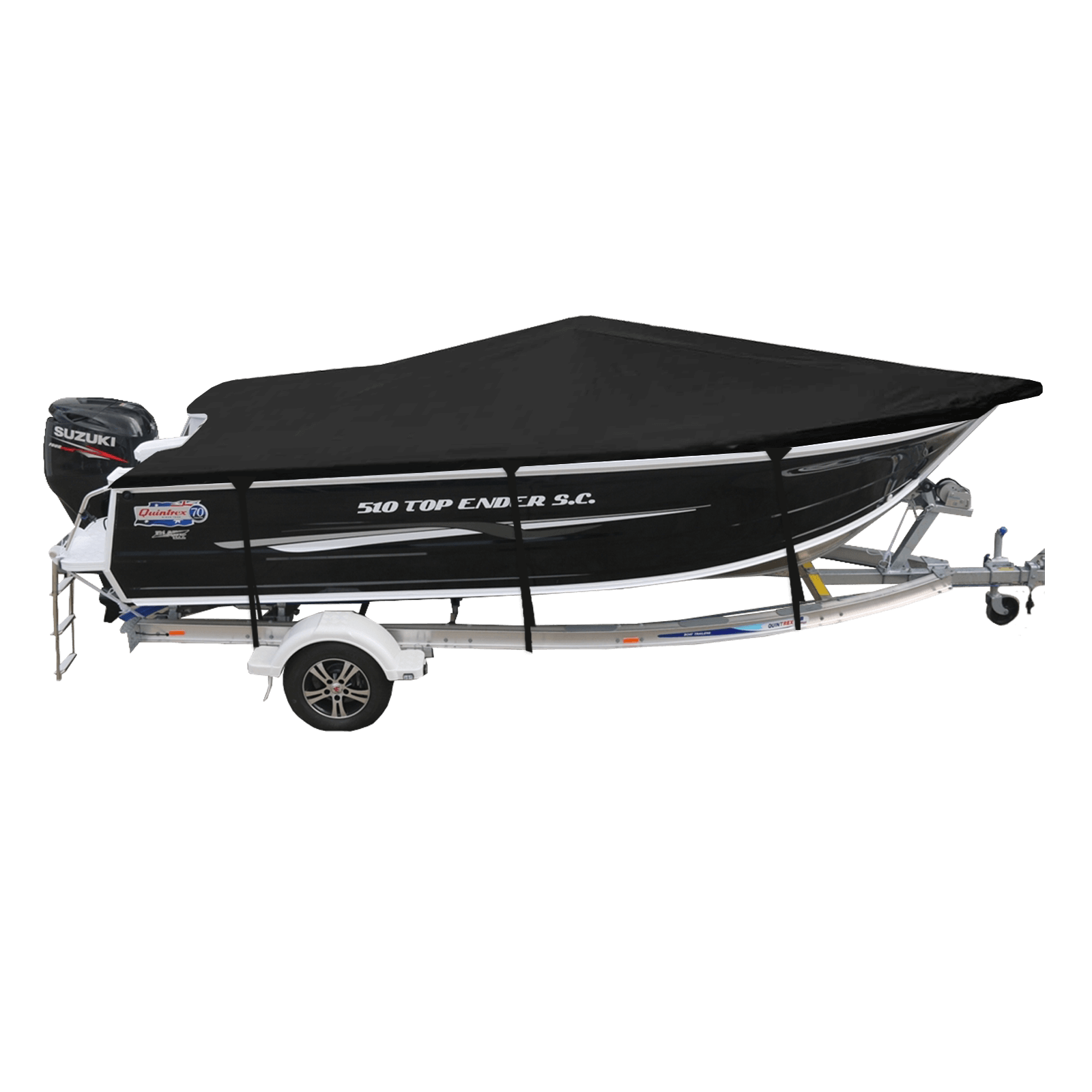 Custom Boat Covers for Quintrex 510 TOP ENDER SIDE CONSOLE BOAT