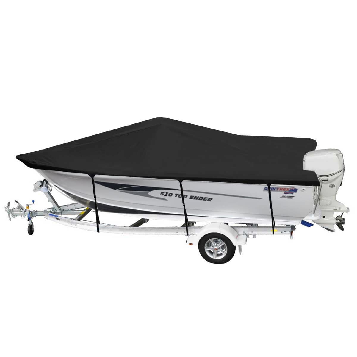 Custom Boat Covers for Quintrex 530 TOP ENDER SIDE CONSOLE BOAT