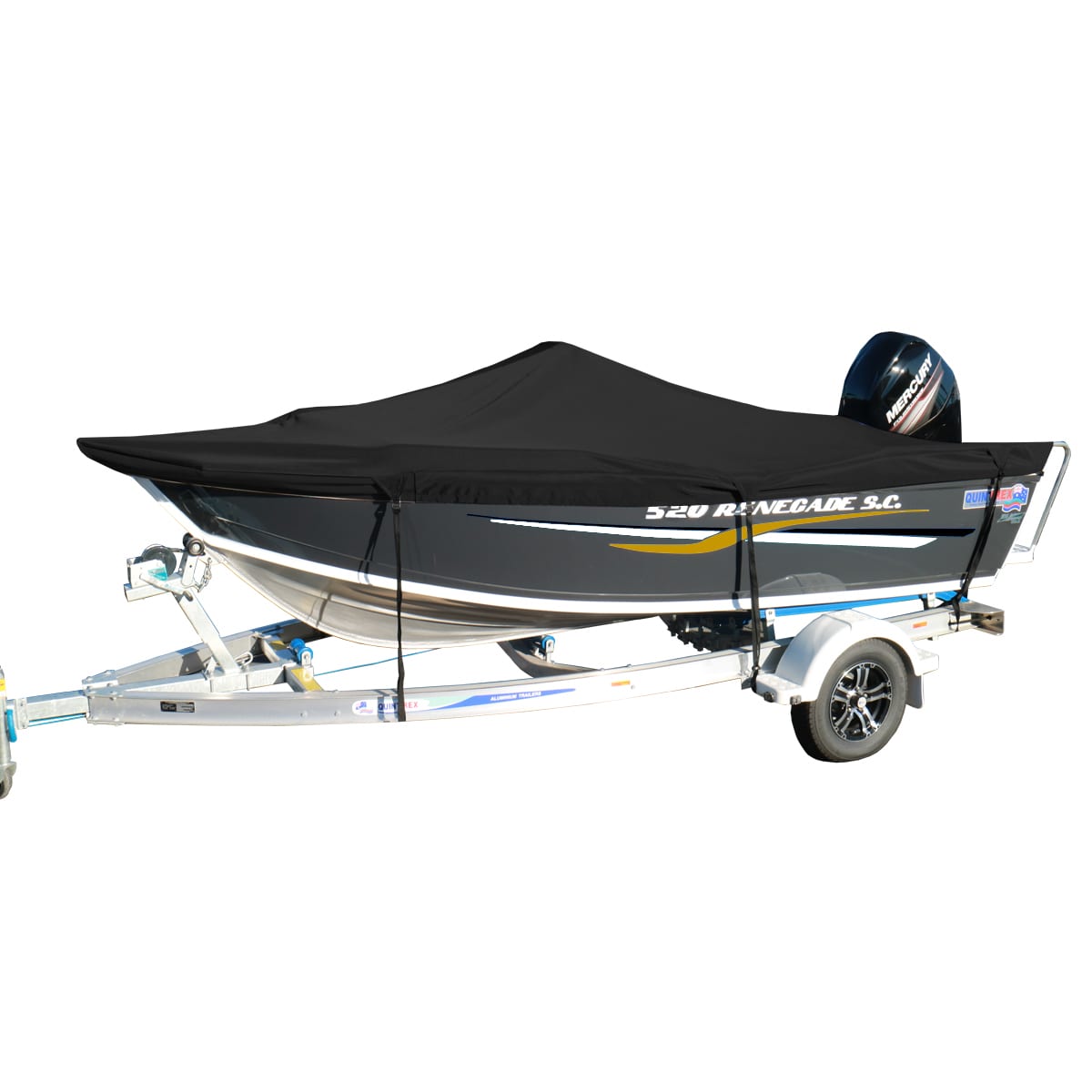 Custom Boat Covers for Quintrex 520 RENEGADE SIDE CONSOLE BOAT