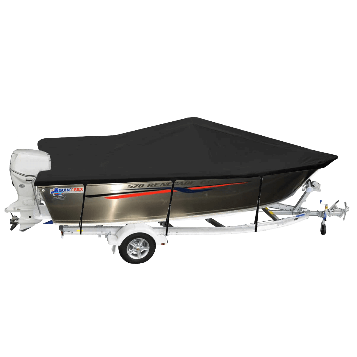 Custom Boat Covers for Quintrex 570 RENEGADE SIDE CONSOLE BOAT