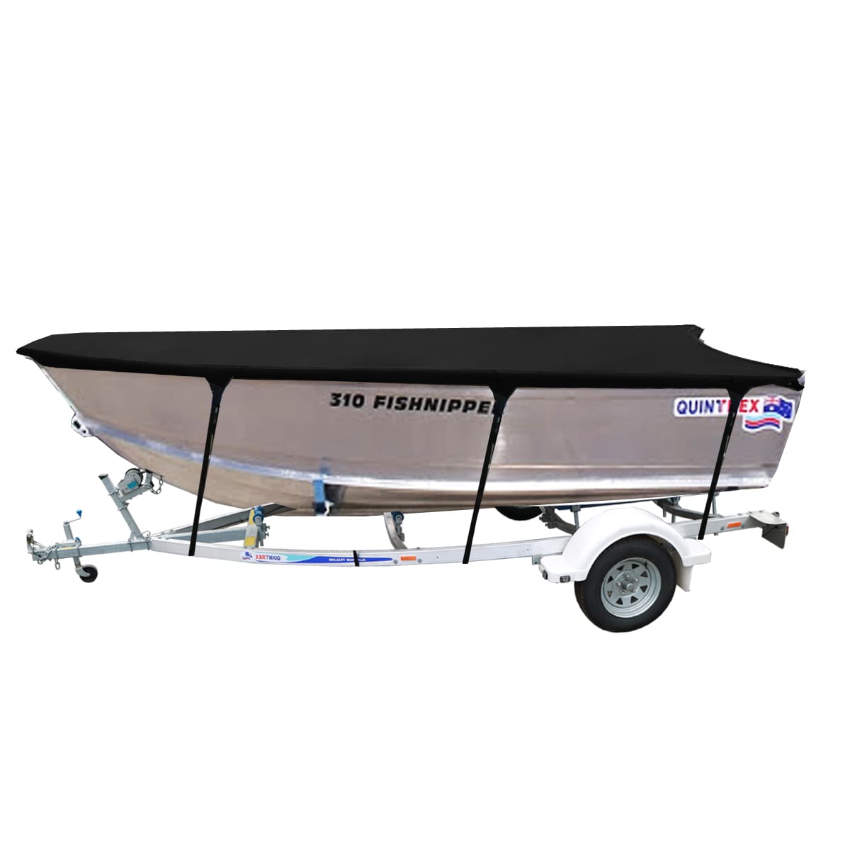 Custom Boat Covers for Quintrex 310 FISHNIPPER OPEN BOAT