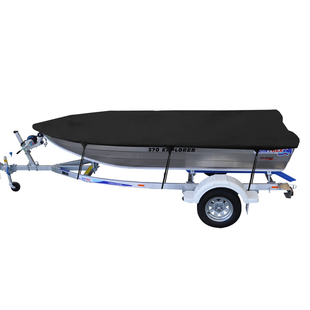 Custom Boat Covers for Quintrex 370 OUTBACK EXPLORER OPEN BOAT