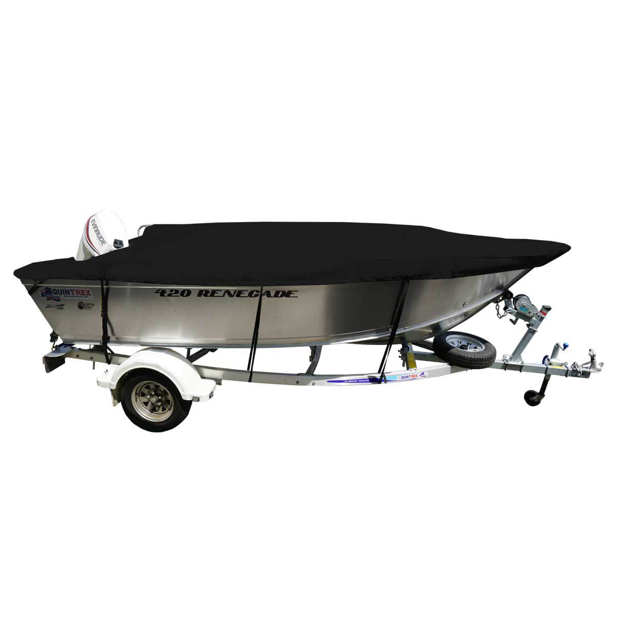 Custom Boat Covers for Quintrex 420 RENEGADE TS OPEN BOAT