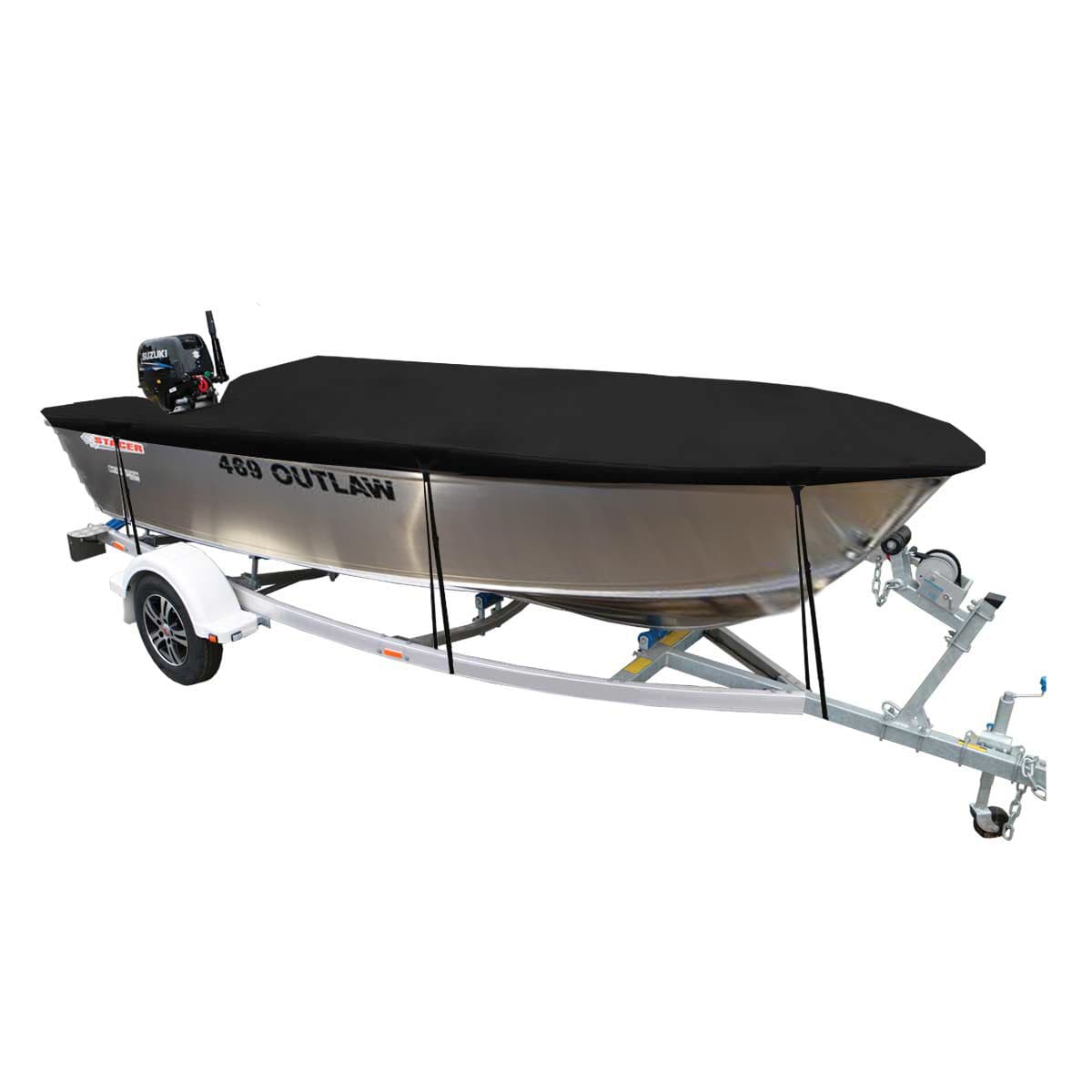 Custom Boat Covers for Stacer 469 OUTLAW TILLER STEER OPEN BOAT