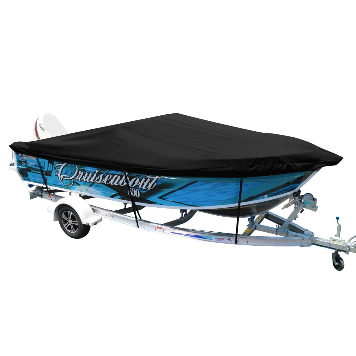 Custom Boat Covers for Quintrex 530 CRUISEABOUT BOWRIDER BOAT