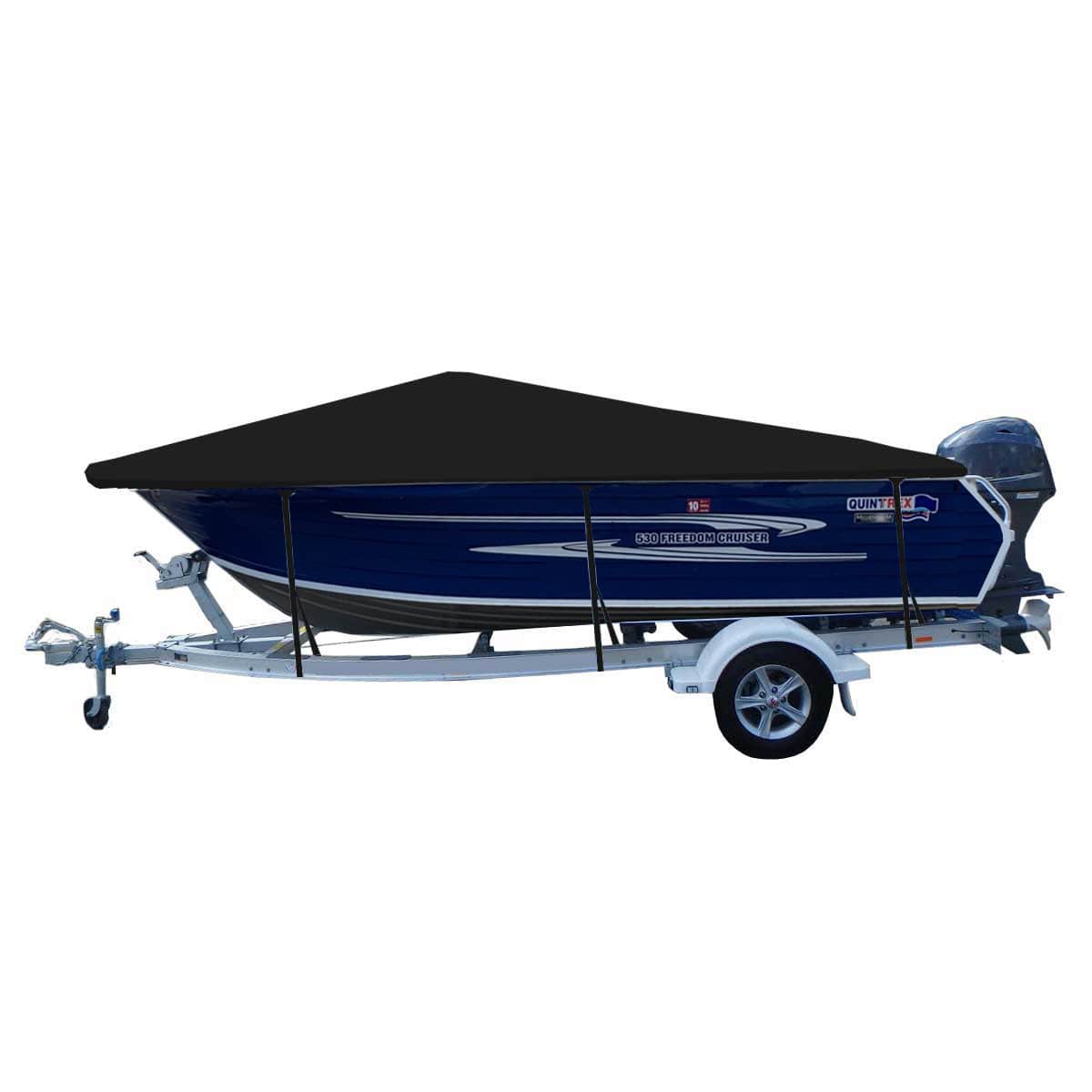 Custom Boat Covers for Quintrex 530 FREEDOM CRUISER BOWRIDER BOAT