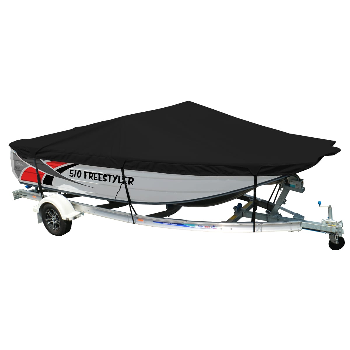 Custom Boat Covers for Quintrex 510 FREESTYLER BOWRIDER FORKED BOW