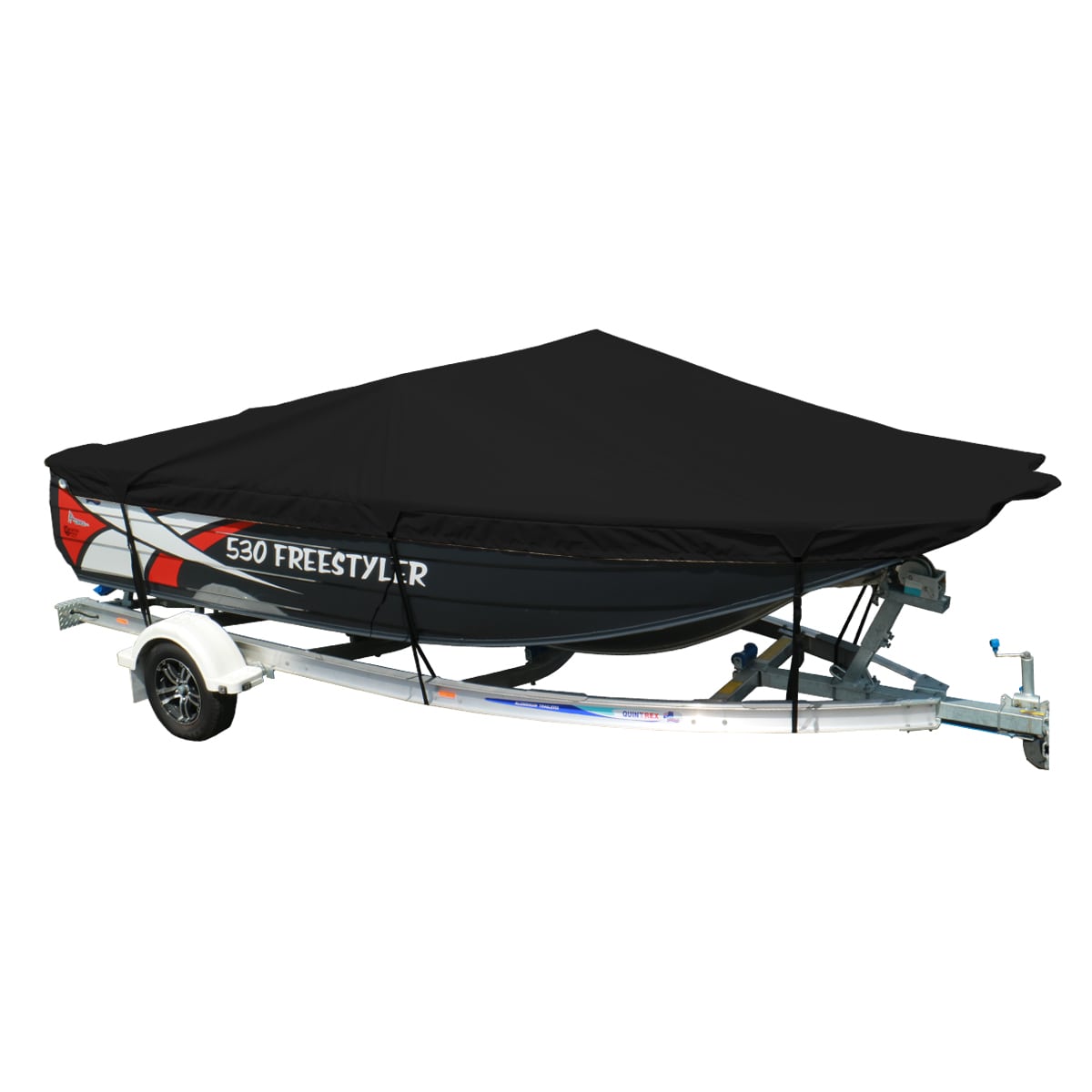 Custom Boat Covers for Quintrex 530 FREESTYLER BOWRIDER FORKED BOW