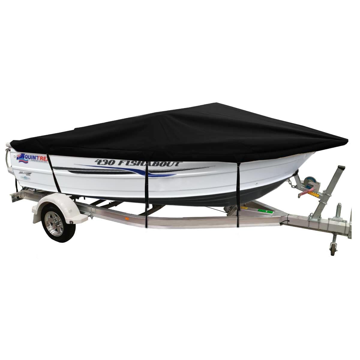 Custom Boat Covers for Quintrex 430 FISHABOUT RUNABOUT BOAT