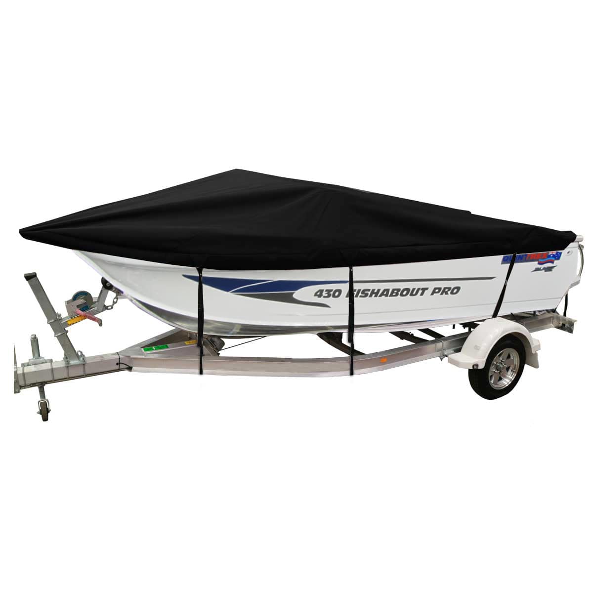 Custom Boat Covers for Quintrex 430 FISHABOUT PRO RUNABOUT BOAT
