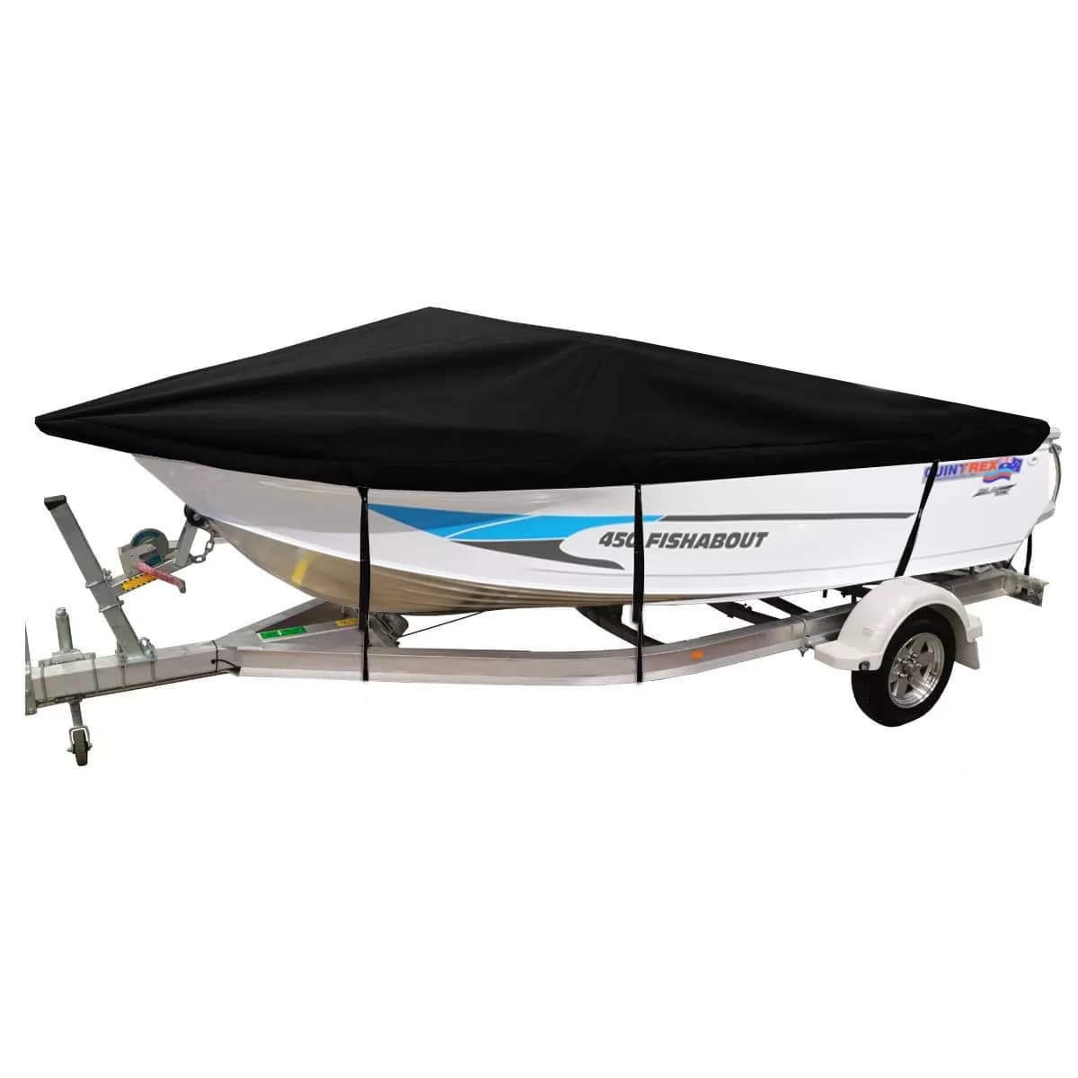Custom Boat Covers for Quintrex 450 FISHABOUT RUNABOUT BOAT