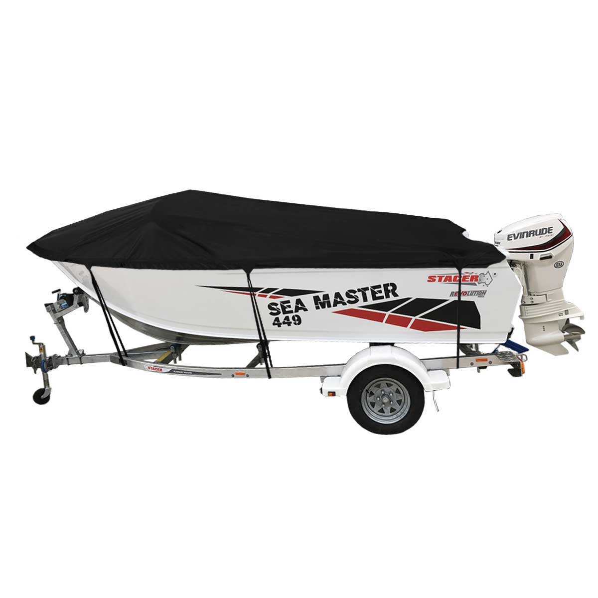 Custom Boat Covers for Stacer 449 SEAMASTER RUNABOUT BOAT