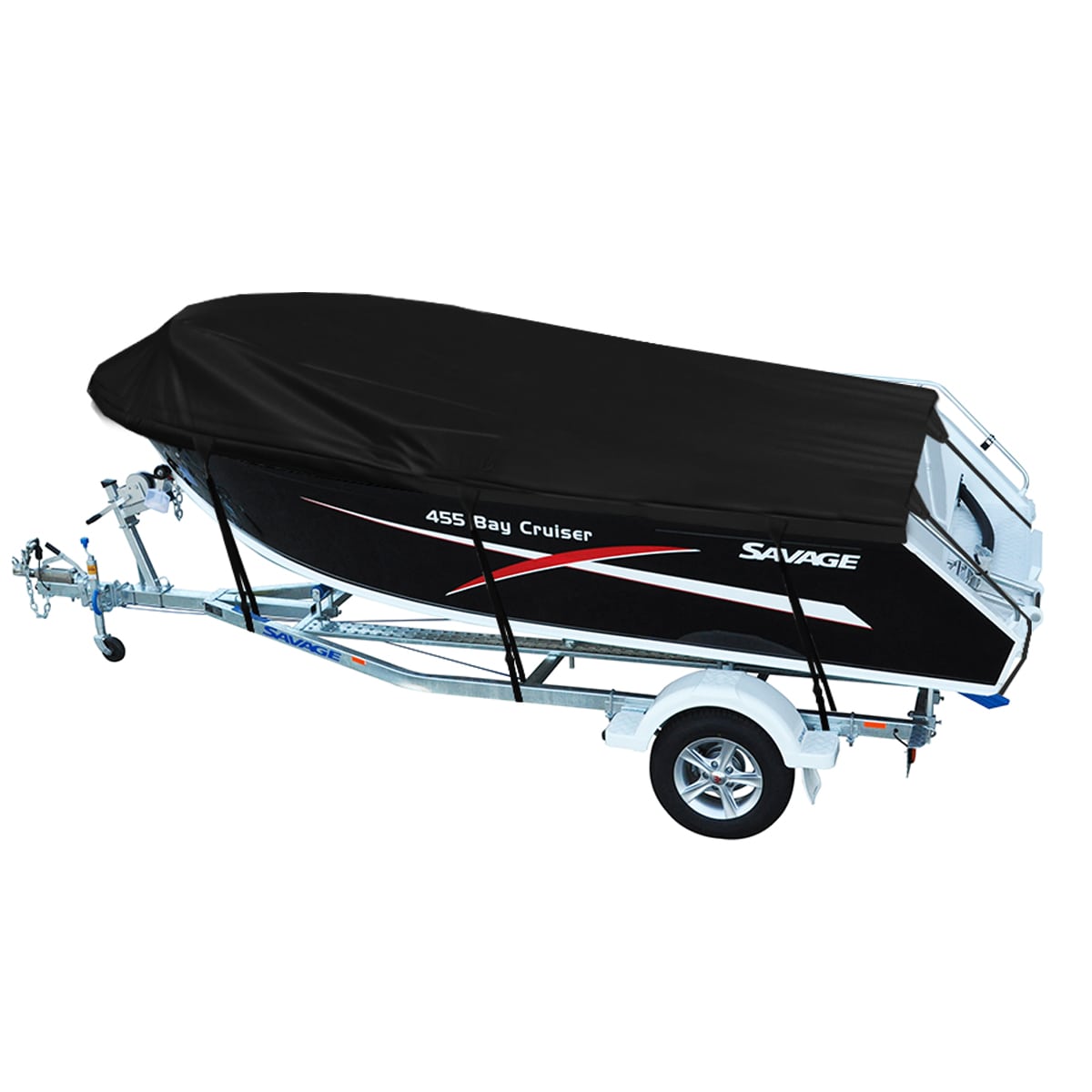 Custom Boat Covers for Savage 455 BAY CRUISER RUNABOUT BOAT