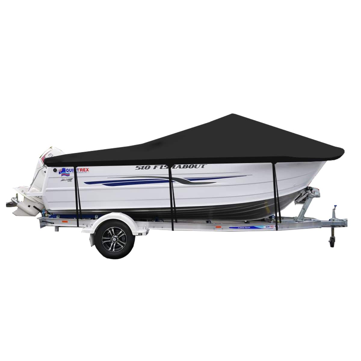 Custom Boat Covers for Quintrex 510 FISHABOUT RUNABOUT BOAT