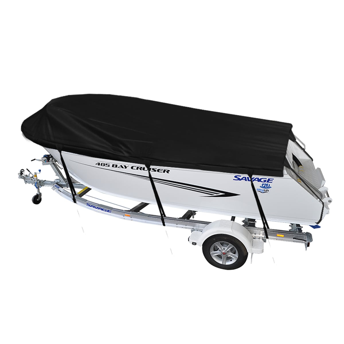 Custom Boat Covers for Savage 485 BAY CRUISER RUNABOUT BOAT