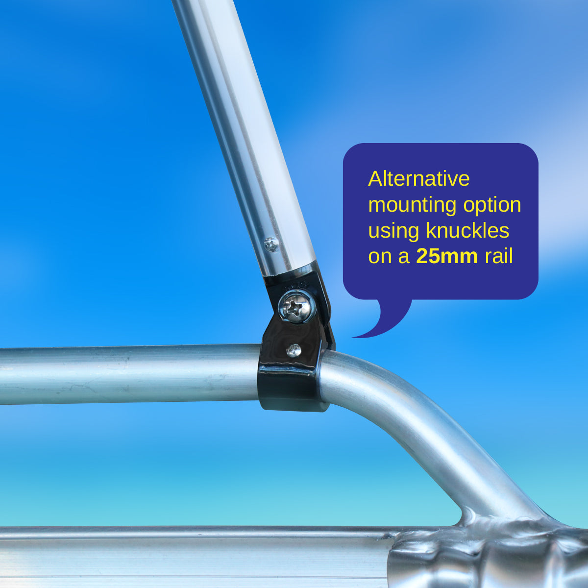 3 Bow Classic Bimini Top - Aluminium