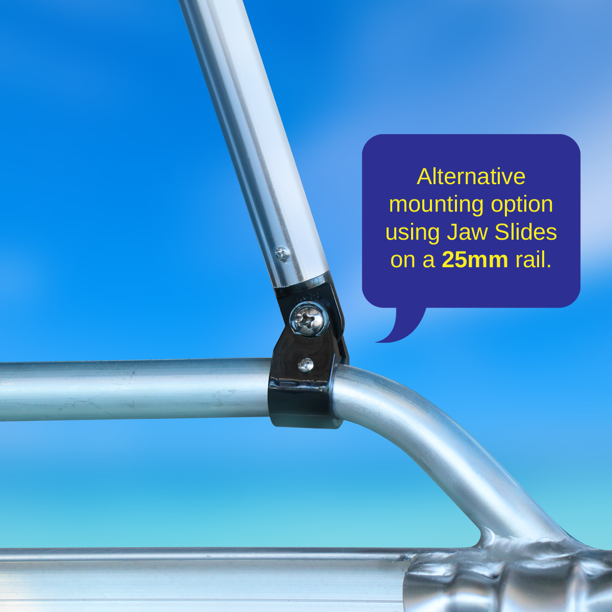 Alternative mounting option using Jaw Slides on a 25mm rail.