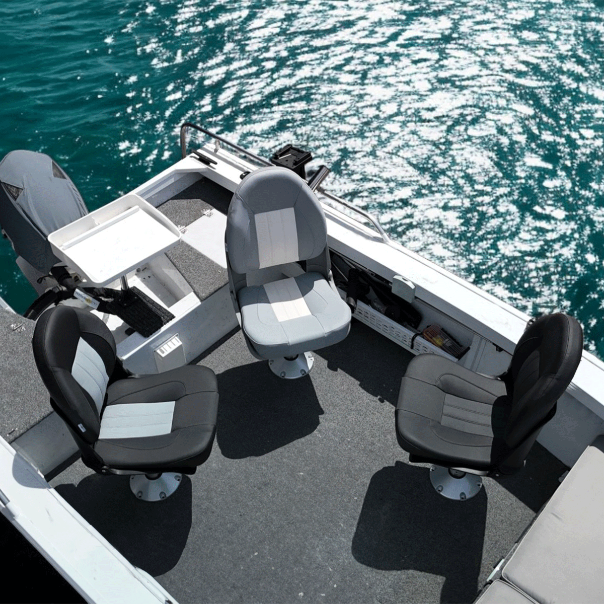 Skipper Deluxe High Back Folding Boat Seat