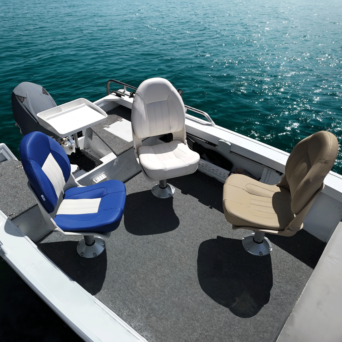 Skipper Deluxe High Back Folding Boat Seat