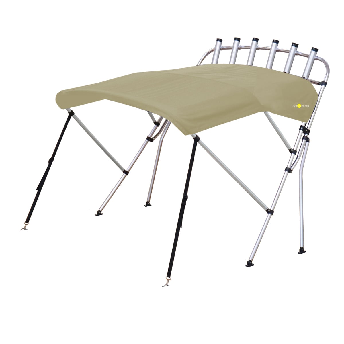 3 Bow Whitewater Bimini Top - Aluminium
