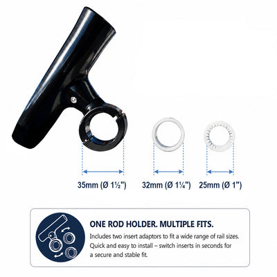 Aluminium Clamp-On 360° Rod Holder