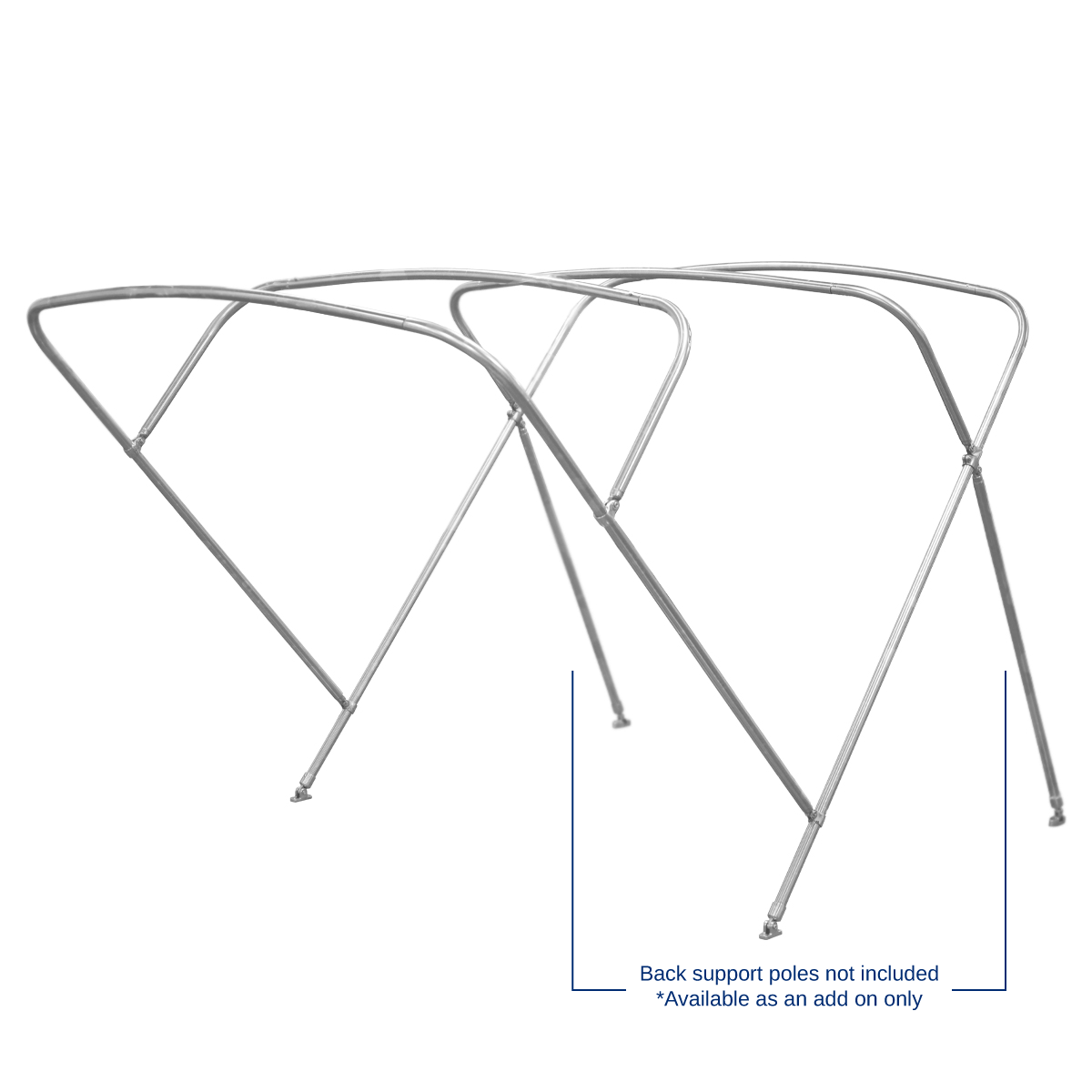 Bimini Frame Replacements for 4 Bow Bimini Top -8ft (Stainless Steel)