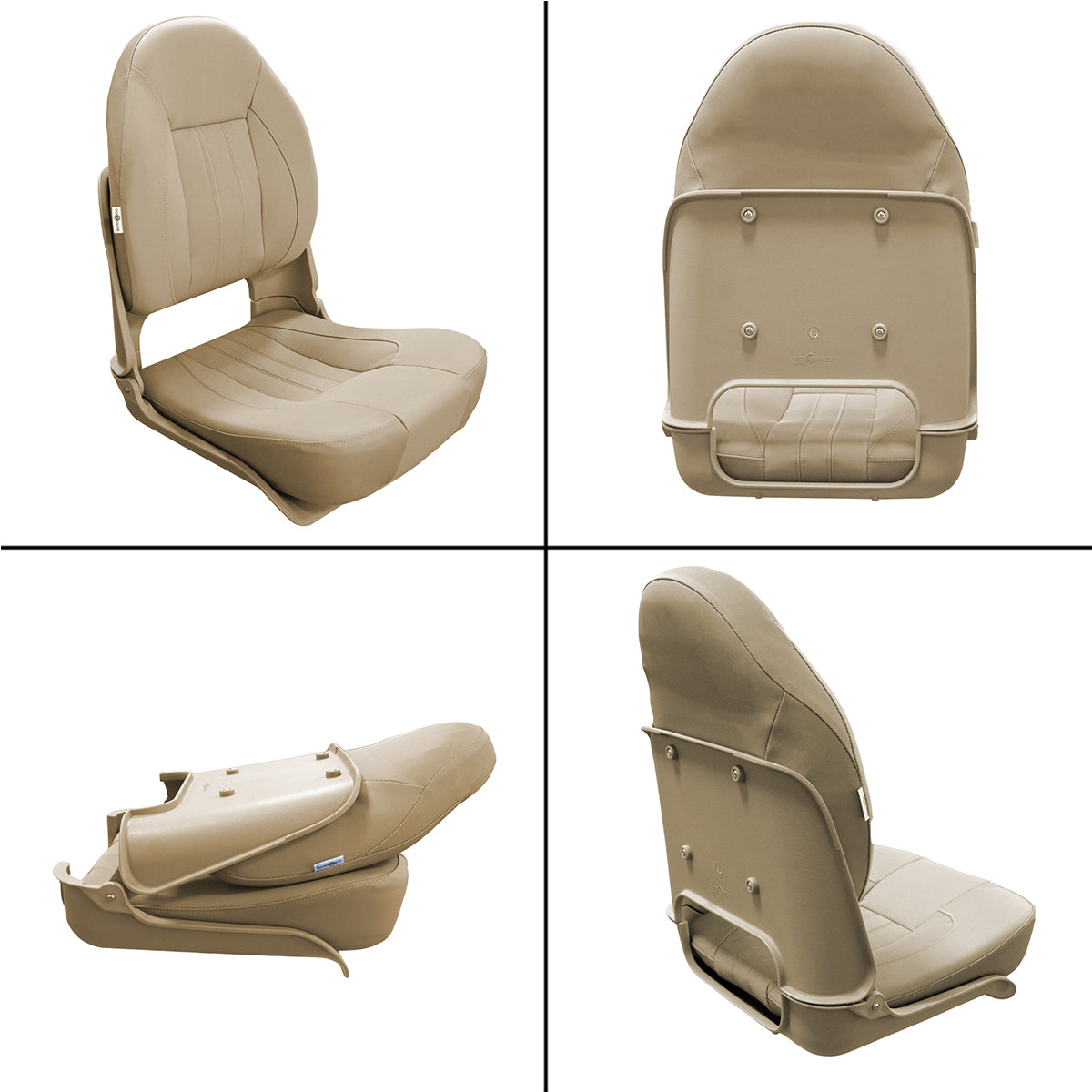 Skipper Deluxe High Back Folding Boat Seat