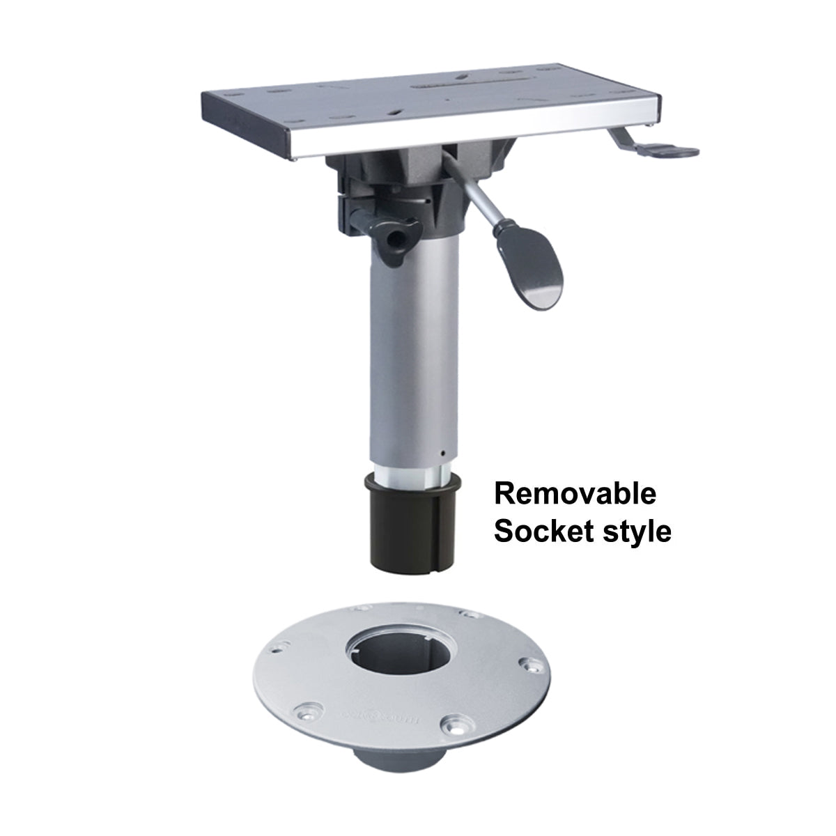 Pedestal de Enchufe Waverider con Deslizador - Base Plana