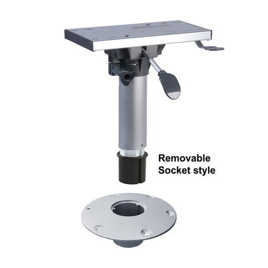 Waverider Socket Pedestal with Slider - Flat Base