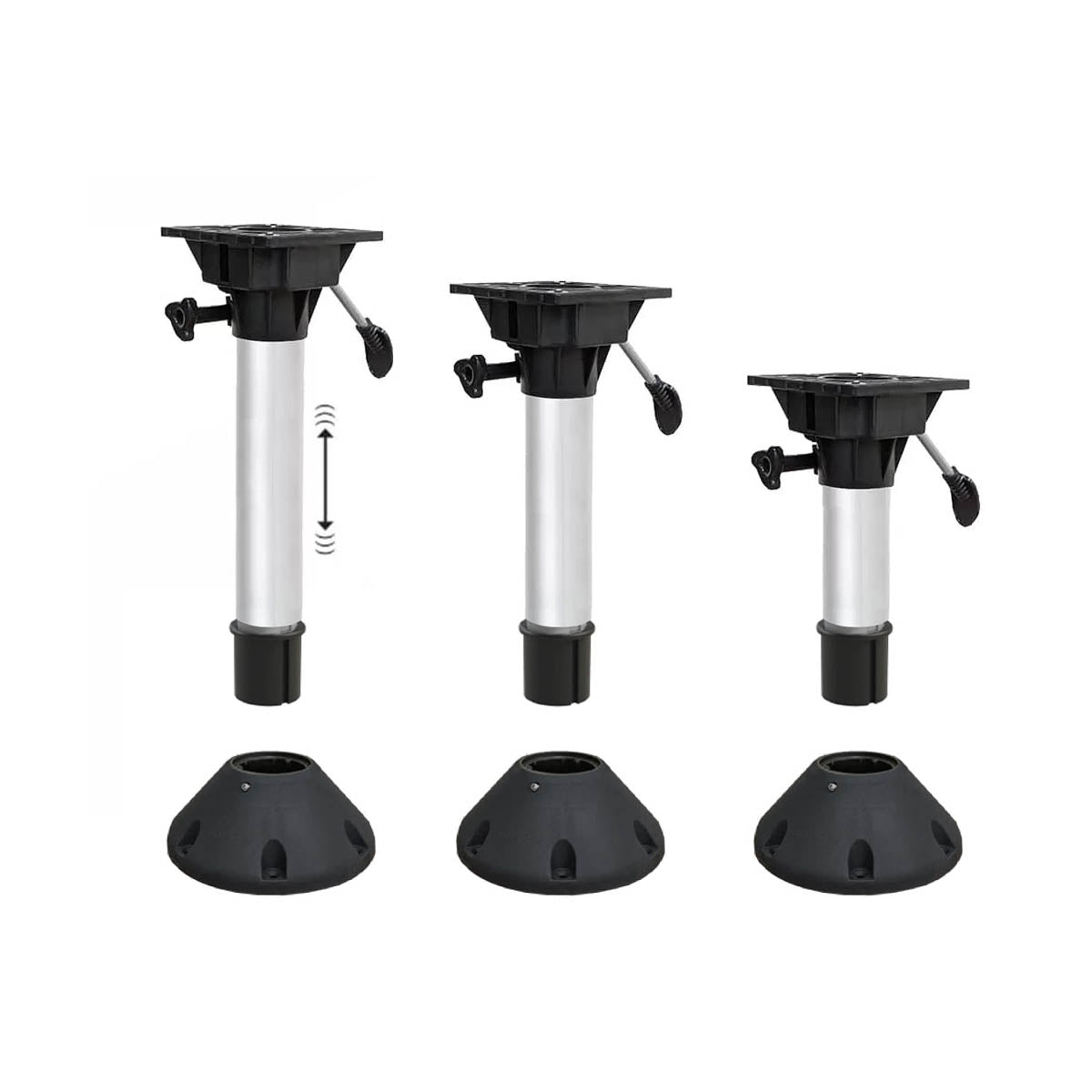 Waverider Removable Socket Seat Pedestal – Dome Base with Swivel Top