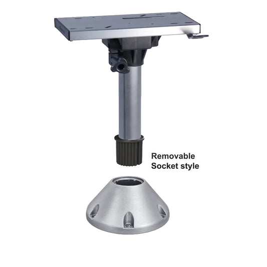 Removable Socket Seat Pedestal with Slider – Dome Base with Swivel Top