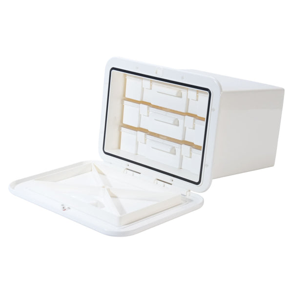 Hatch Tackle Tray Storage Box (with 3 Large Tackle Boxes)