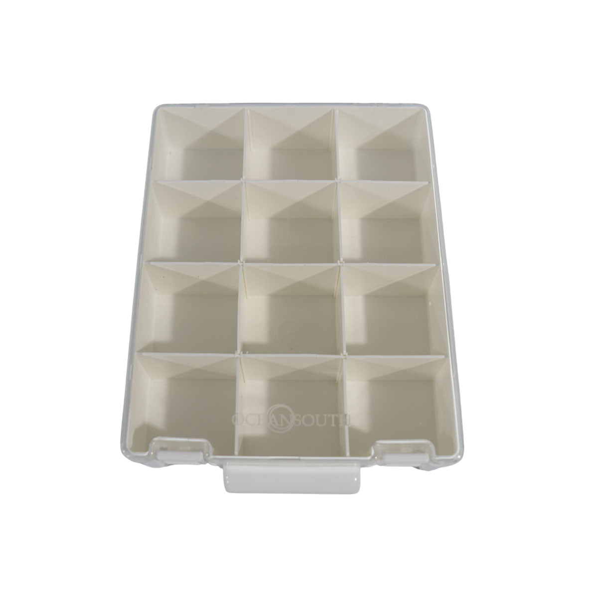 Caja de aparejos de pesca con tapa transparente