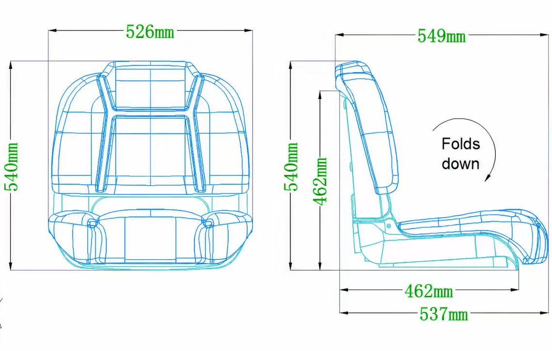 Skipper Deluxe Folding Boat Seat