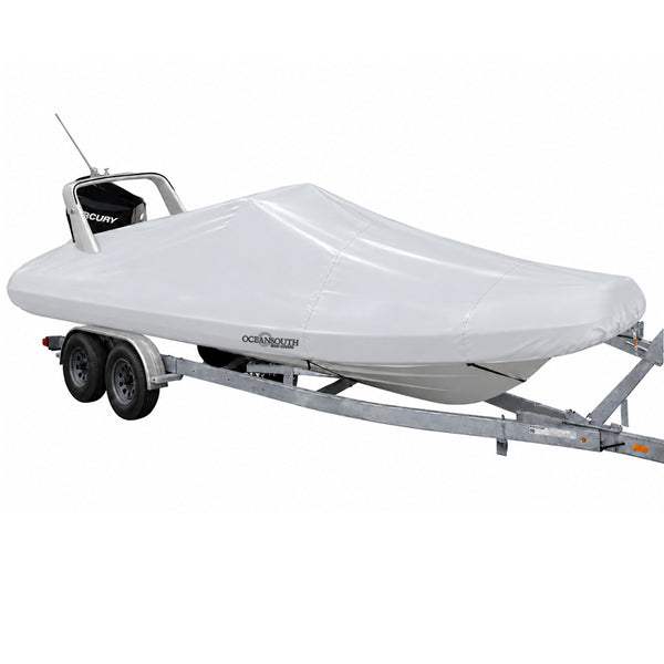 Housses de protection pour bateaux semi-rigides (RIB) avec ouvertures arrière pour arceaux de sécurité / arches (PVC)