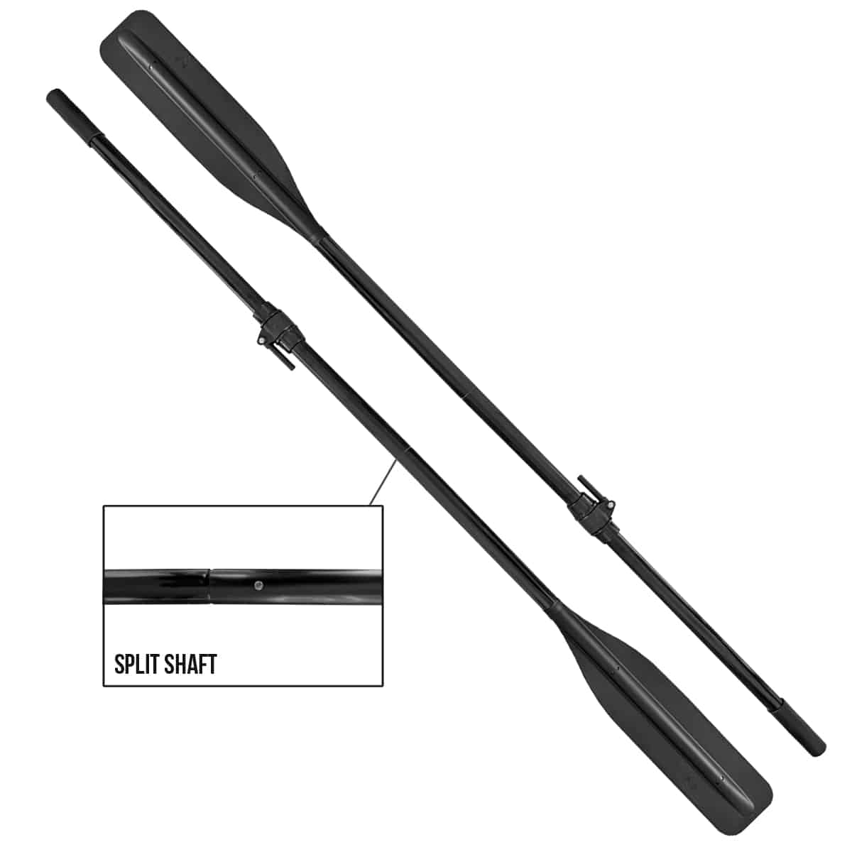 Flat Blade Oars (Split Shaft) with Oar Locks