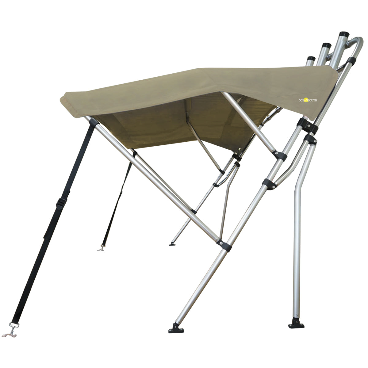 3 Bow Whitewater Bimini Top - Aluminium