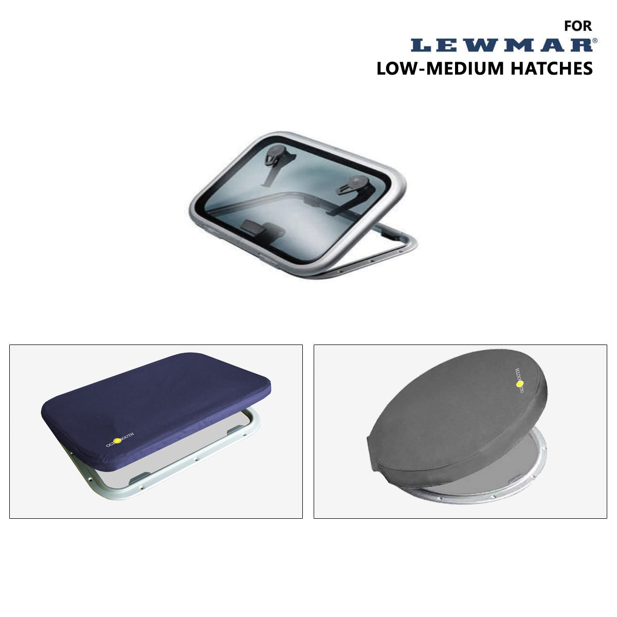 Custom Low-Medium Profile Hatch Covers (D Half) for Lewmar